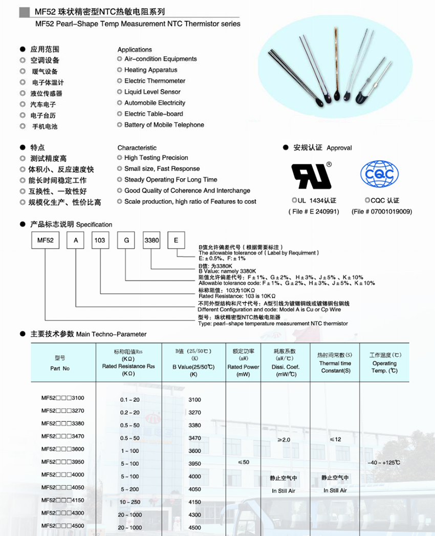 测温型NTC热敏电阻器(图1)